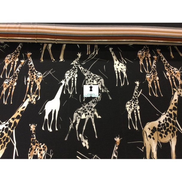 viscosejersey med giraffer udsolgt